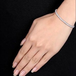 Preloved Sterling Silver Diamond Bracelet